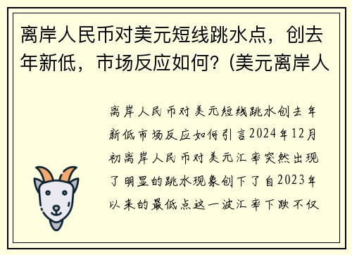 离岸人民币对美元短线跳水点，创去年新低，市场反应如何？(美元离岸人民币大跌意味着什么)